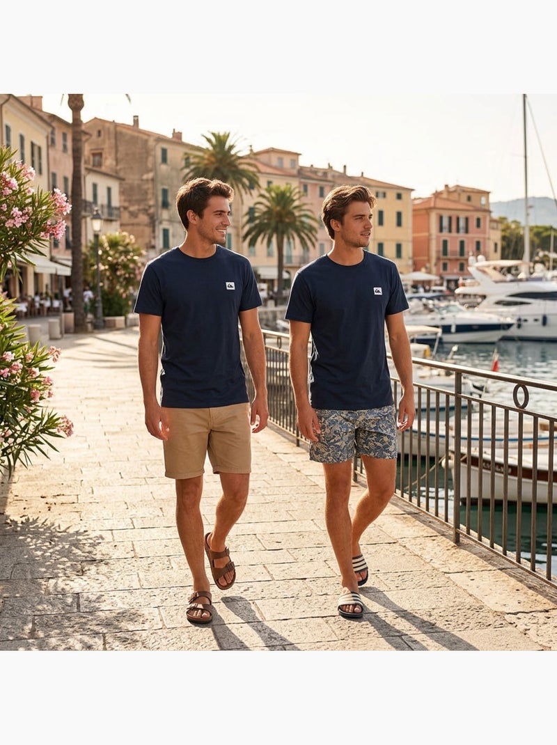 Quiksilver Confezione da 2 T-Shirt Uomo 100% Cotone Girocollo o Scollo a V Blu marino - Kiabi