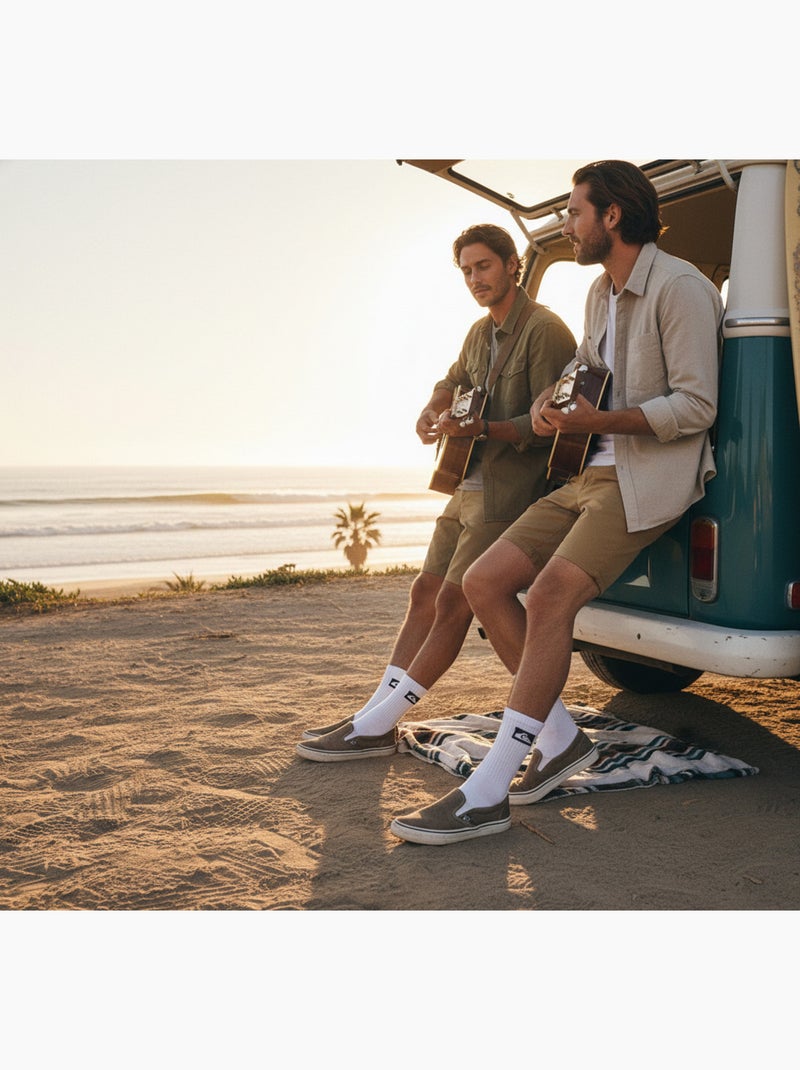 Quiksilver Confezione di calzini da uomo Crew Set da 6 paia Regular Lifestyle Bianco Nero Grigio - Kiabi