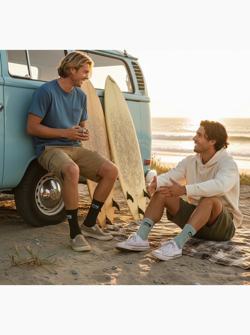 Quiksilver Confezione di calzini da uomo Crew Set da 6 paia Sport Cushioned Bianco Nero Blu - Kiabi