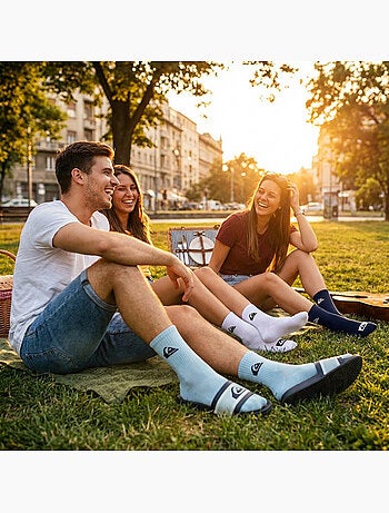 Quiksilver Confezione di calzini da uomo QUARTER Set da 6 paia Sport