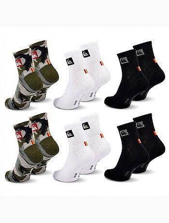 Quiksilver Confezione di calzini da uomo QUARTER Set da 6 paia Sport