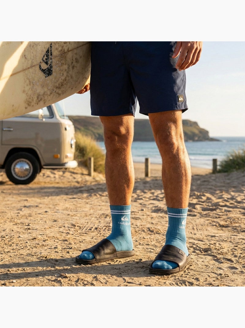 Quiksilver Confezione di calzini da uomo QUARTER Set da 6 paia Sport Blu laguna - Kiabi