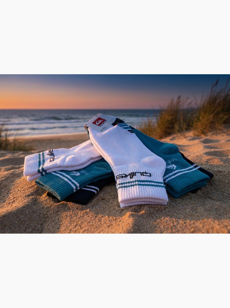 Quiksilver Confezione di calzini da uomo QUARTER Set da 6 paia Sport Blu laguna - Kiabi