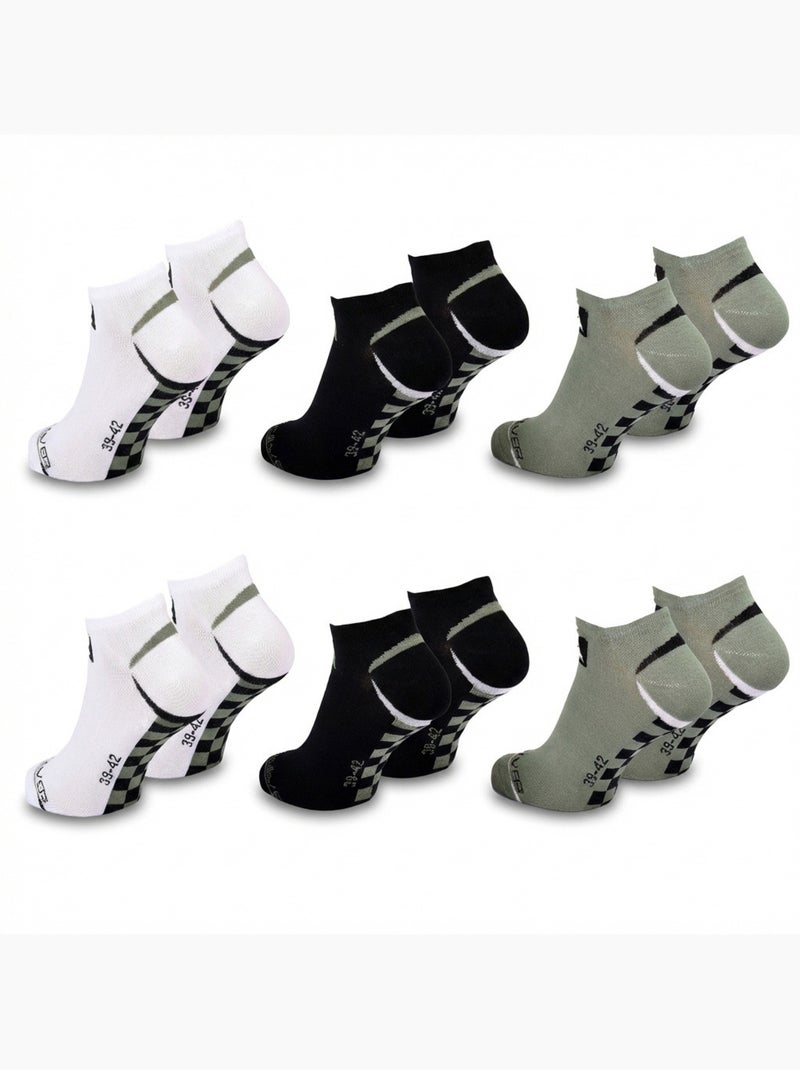 Quiksilver Confezione di calzini da uomo SNEAKER Set da 6 paia Sport Bianco Verde - Kiabi