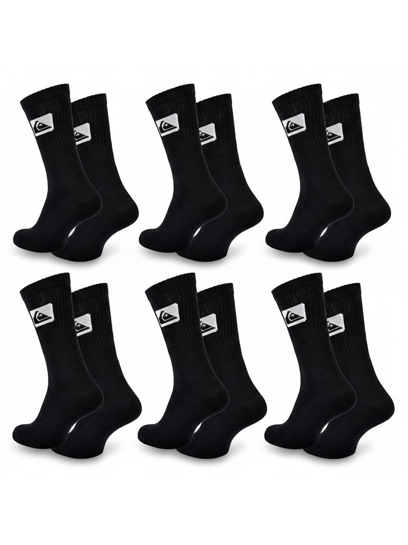 Quiksilver Confezione di calzini per bambini Crew Set da 6 paia Sport Cushioned Nero - Kiabi
