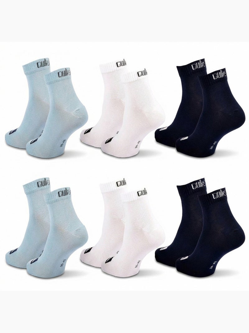 Quiksilver Confezione di calzini per bambini QUARTER Set da 6 paia Sport Bianco Nero Blu - Kiabi