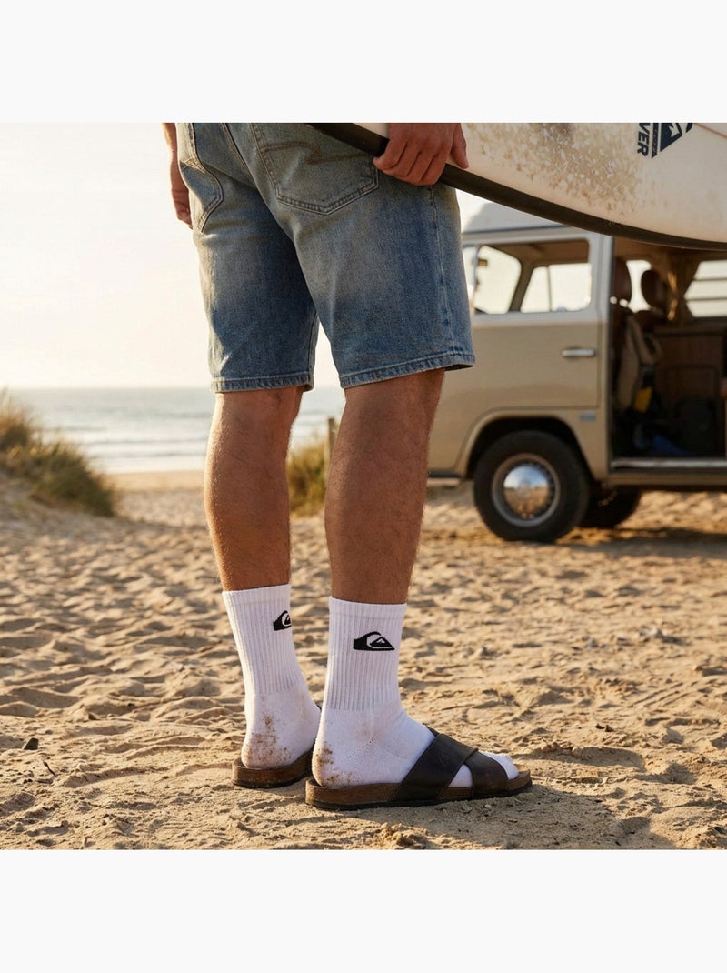 Quiksilver Confezione di calzini per bambini QUARTER Set da 6 paia Sport Bianco Nero - Kiabi