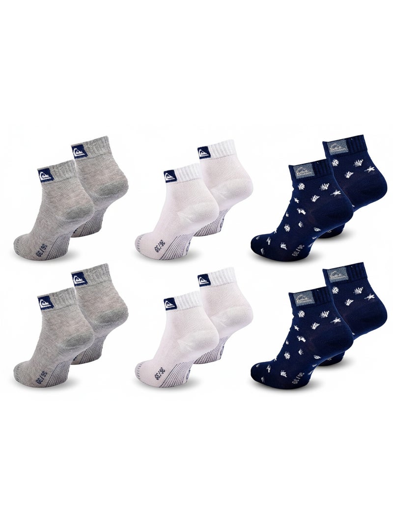 Quiksilver Confezione di calzini per bambini QUARTER Set da 6 paia Sport Grigio blu - Kiabi