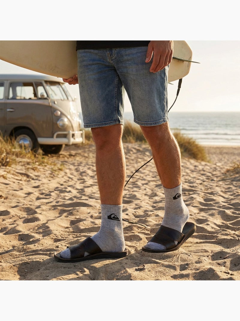 Quiksilver Confezione di calzini per bambini QUARTER Set da 6 paia Sport Grigio nero bianco - Kiabi