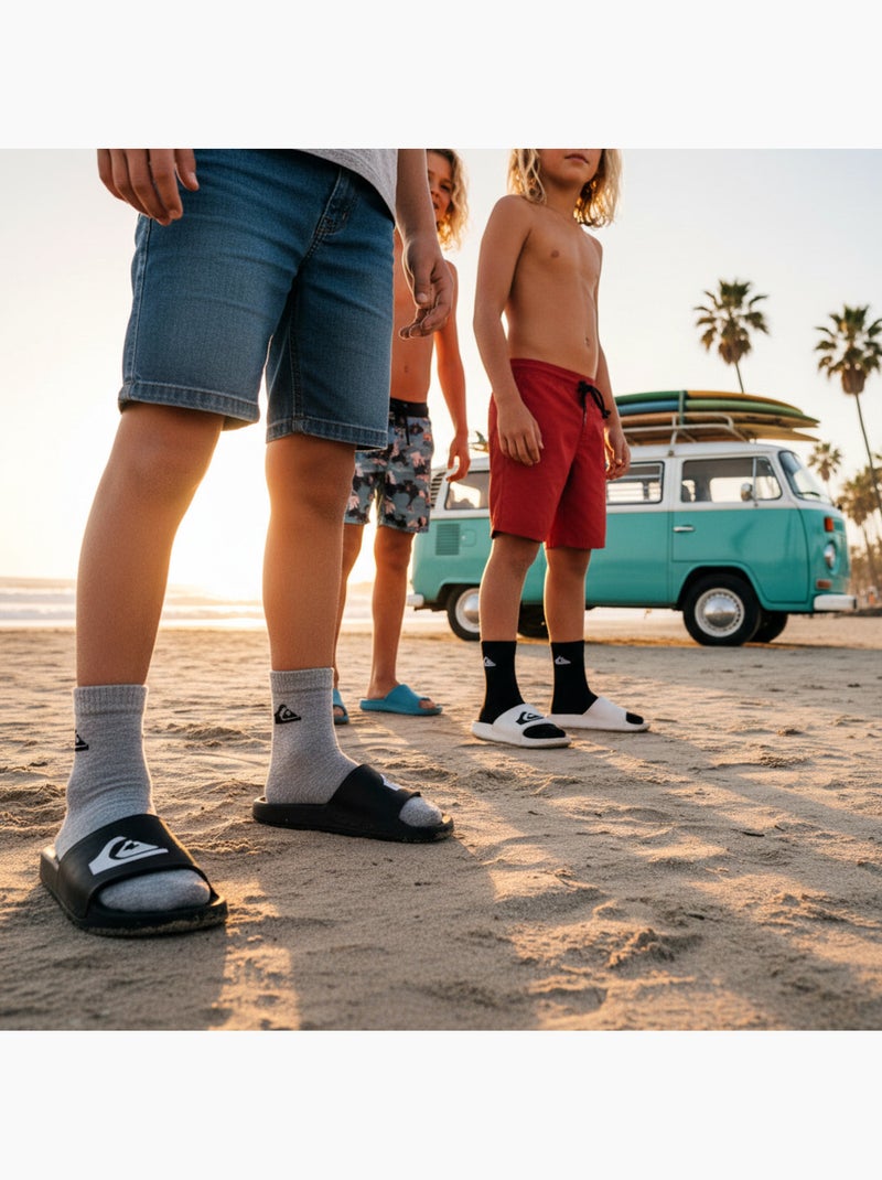 Quiksilver Confezione di calzini per bambini QUARTER Set da 6 paia Sport Grigio nero bianco - Kiabi