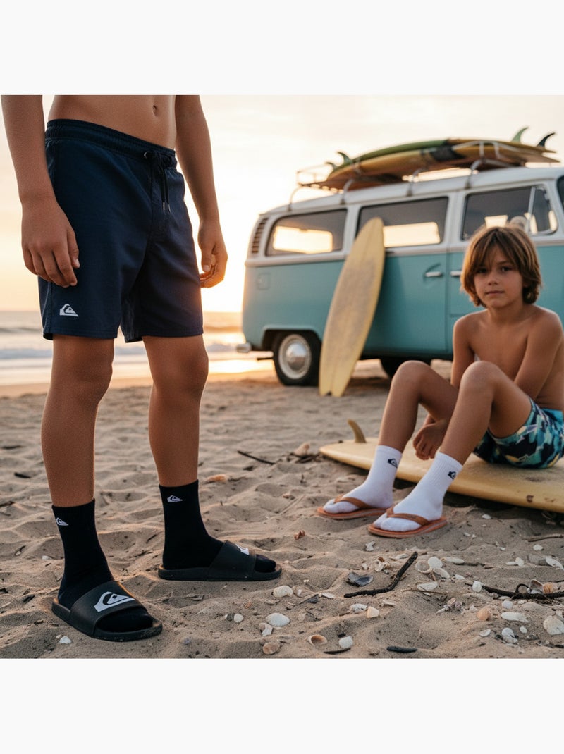 Quiksilver Confezione di calzini per bambini QUARTER Set da 6 paia Sport Nero - Kiabi