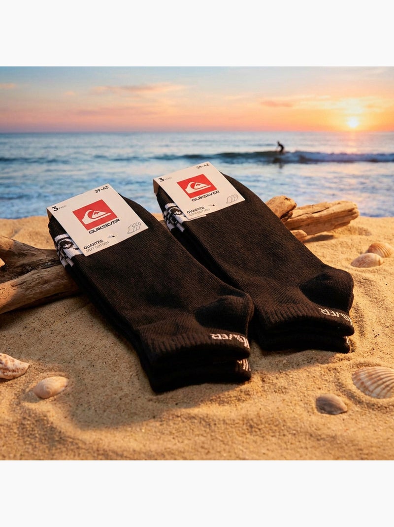 Quiksilver Confezione di calzini per bambini QUARTER Set da 6 paia Sport Nero - Kiabi