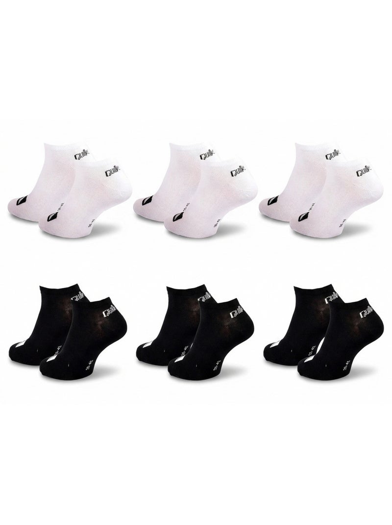Quiksilver Confezione di calzini per bambini SNEAKER Set da 6 paia Sport Bianco Nero - Kiabi
