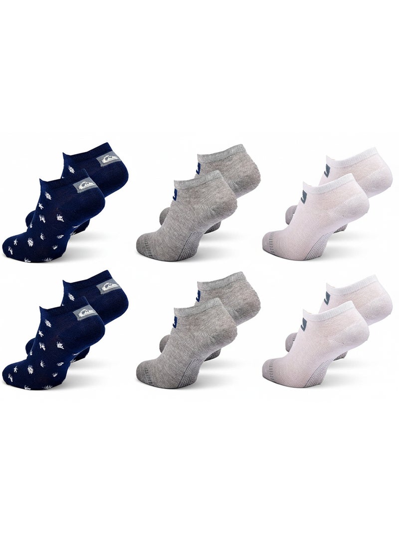 Quiksilver Confezione di calzini per bambini SNEAKER Set da 6 paia Sport Grigio blu - Kiabi