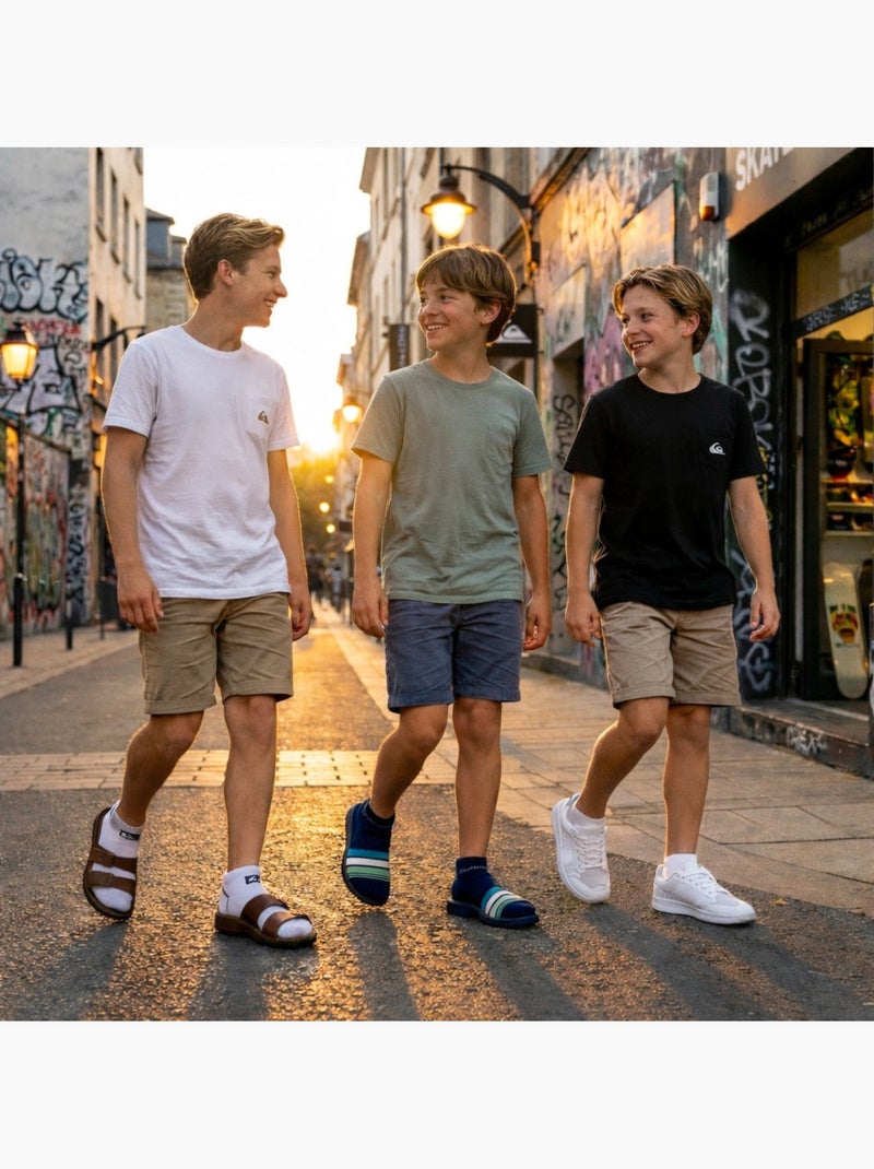 Quiksilver Confezione di calzini per bambini SNEAKER Set da 6 paia Sport Grigio nero bianco - Kiabi
