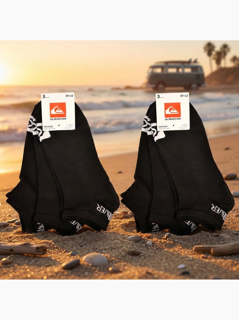 Quiksilver Confezione di calzini per bambini SNEAKER Set da 6 paia Sport Nero - Kiabi