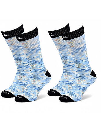 Quiksilver Set di calzini da uomo Crew LONG Lifestyle Set da 2 paia