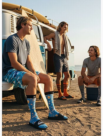 Quiksilver Set di calzini da uomo Crew LONG Lifestyle Set da 2 paia