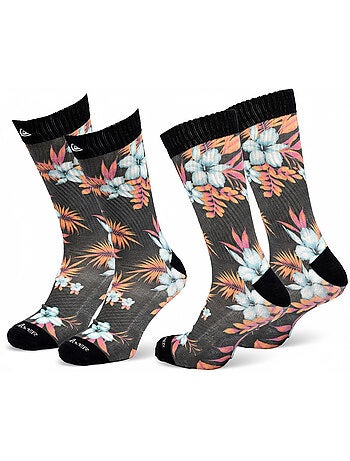 Quiksilver Set di calzini da uomo Crew LONG Lifestyle Set da 2 paia