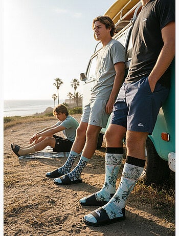 Quiksilver Set di calzini da uomo Crew LONG Lifestyle Set da 2 paia