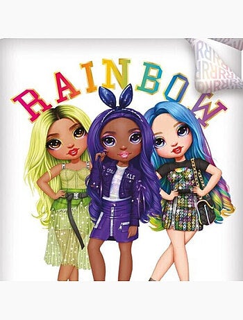 Rainbow High - Completo Letto Bambino Stampato Reversibile, RUBY