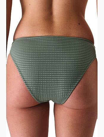 Rana slip bikini testurizzato a vita alta penti