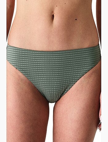 Rana slip bikini testurizzato a vita alta penti