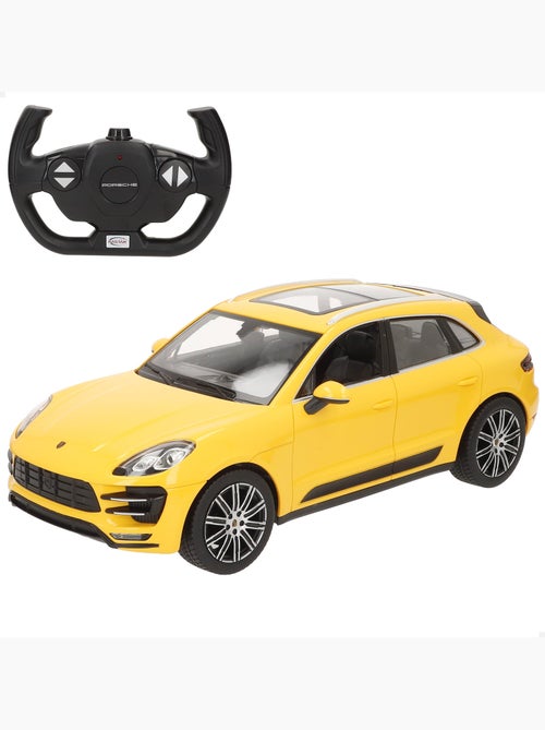 Rastar auto telecomandata porsche macan turbo gialla 1:14 - Kiabi