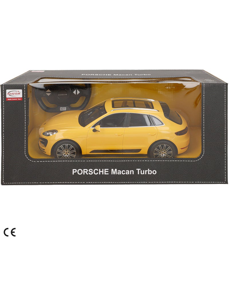 Rastar auto telecomandata porsche macan turbo gialla 1:14 N/D - Kiabi