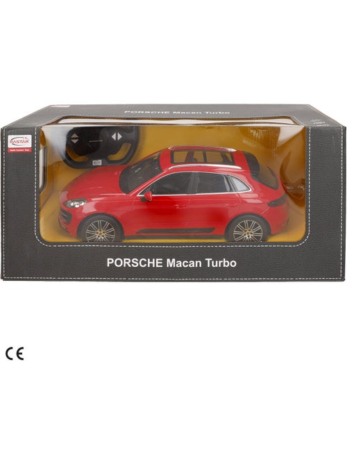 Rastar auto telecomandata porsche macan turbo rossa 1:14 - Kiabi