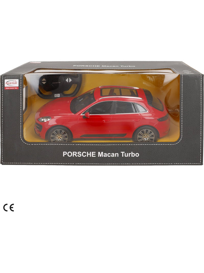 Rastar auto telecomandata porsche macan turbo rossa 1:14 N/D - Kiabi