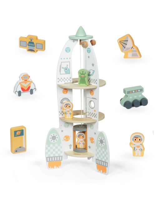 Razzo spaziale in legno con ascensore e accessori Mamabrum - Kiabi