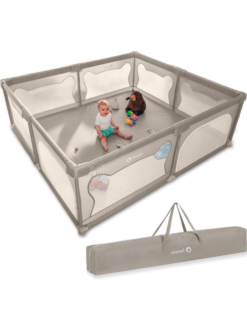 Recinto per bambini LIONELO Willow - Spazio extra large - Lati in rete - Griglia di sicurezza - Kiabi Recinto per bambini LIONELO Willow - Spazio extra large - Lati in rete - Griglia di sicurezza - Kiabi