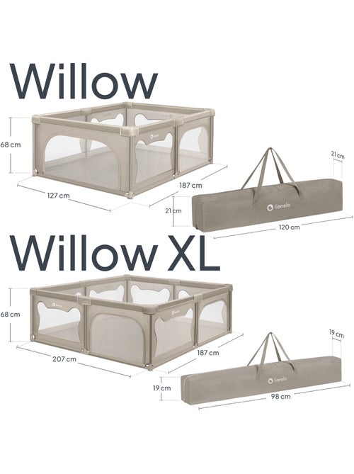 Recinto per bambini LIONELO Willow - Spazio extra large - Lati in rete - Griglia di sicurezza - Kiabi Recinto per bambini LIONELO Willow - Spazio extra large - Lati in rete - Griglia di sicurezza - Kiabi