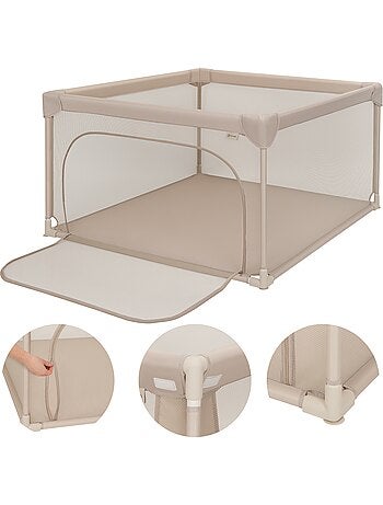 Recinto per bambini lionelo willow - spazio extra large - lati in rete - griglia di sicurezza