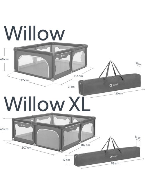 Recinto per bambini LIONELO Willow - Spazio extra large - Lati in rete - Griglia di sicurezza - Kiabi Recinto per bambini LIONELO Willow - Spazio extra large - Lati in rete - Griglia di sicurezza - Kiabi