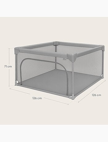 Recinto per bambini lionelo willow - spazio extra large - lati in rete - griglia di sicurezza