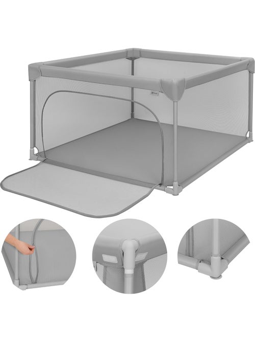 Recinto per bambini lionelo willow - spazio extra large - lati in rete - griglia di sicurezza - Kiabi Recinto per bambini lionelo willow - spazio extra large - lati in rete - griglia di sicurezza - Kiabi