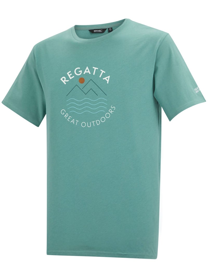 Regatta Cline IX Maglietta Linee Ondulate Uomo Blu acqua - Kiabi