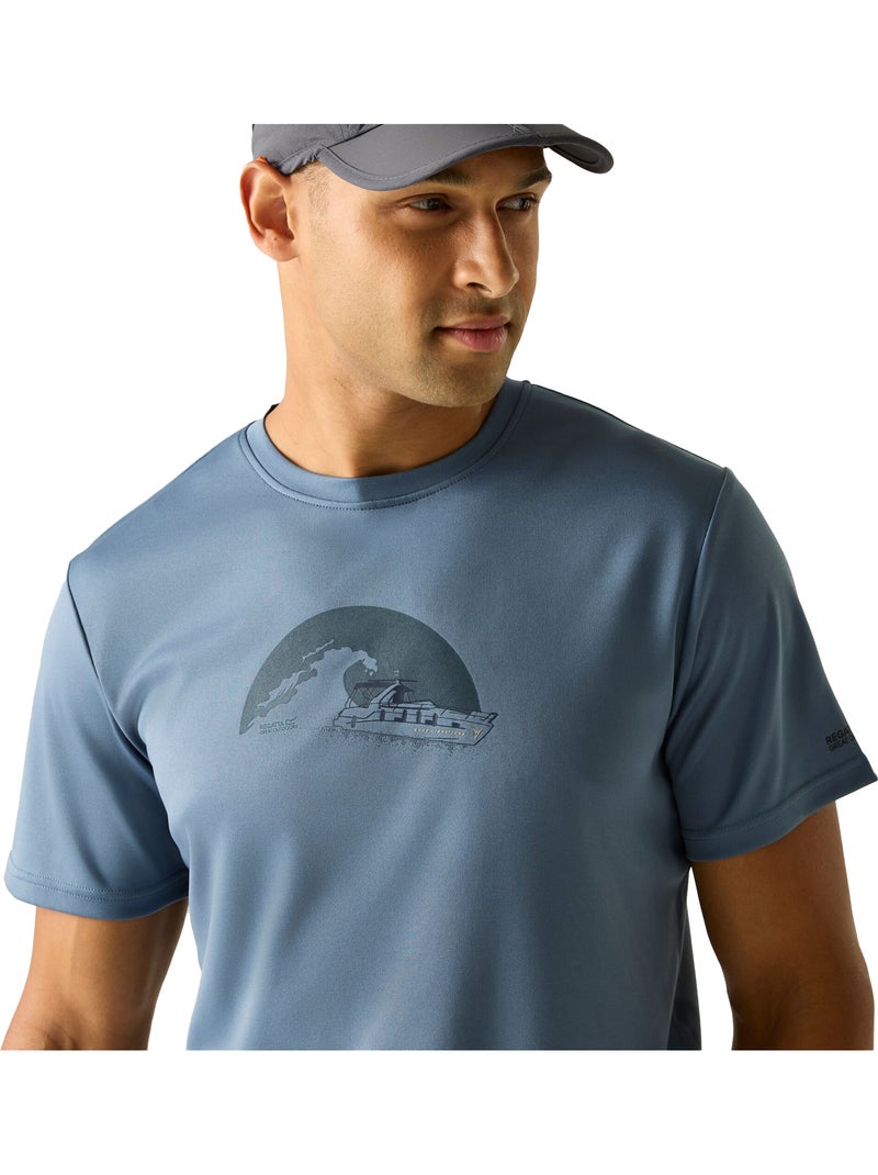 Regatta Fingal Slogan Maglietta Uomo Blu - Kiabi