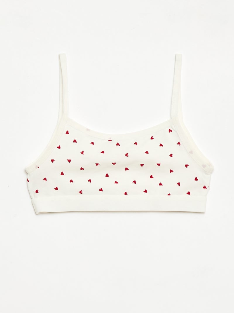 Reggiseni sportivi con spalline sottili in jersey - Set di 2 Bianco - Kiabi