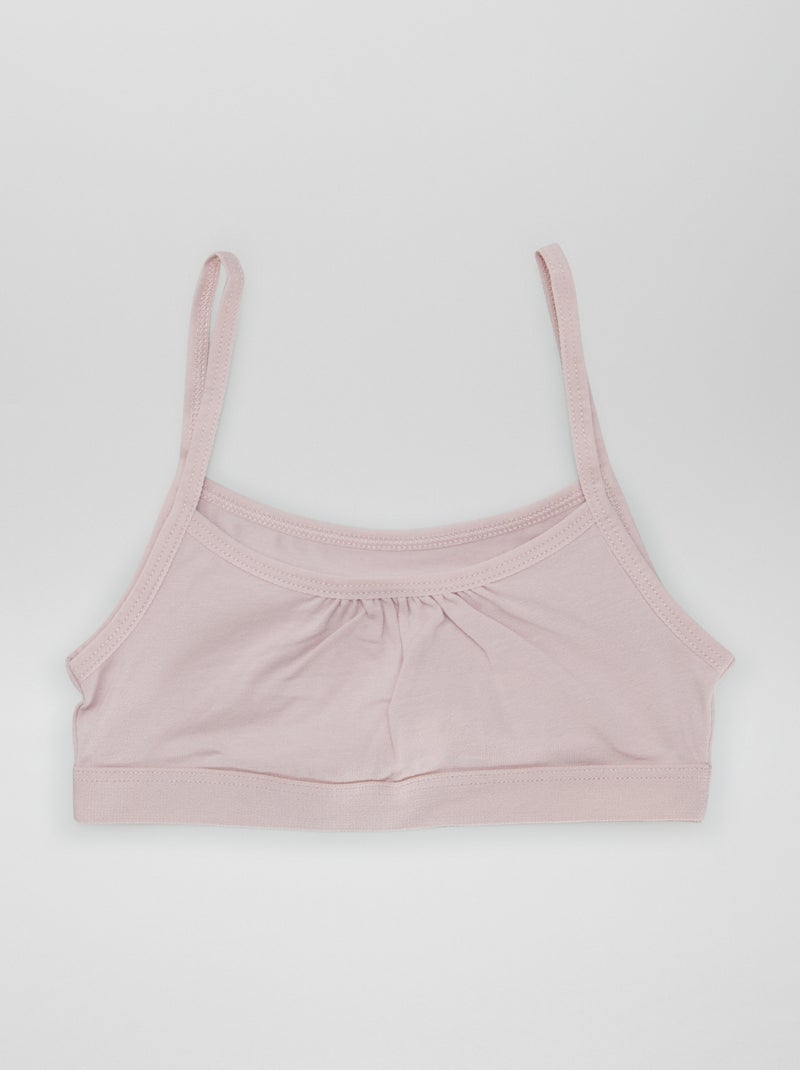 Reggiseni sportivi con spalline sottili in jersey - Set di 2 BLU - Kiabi