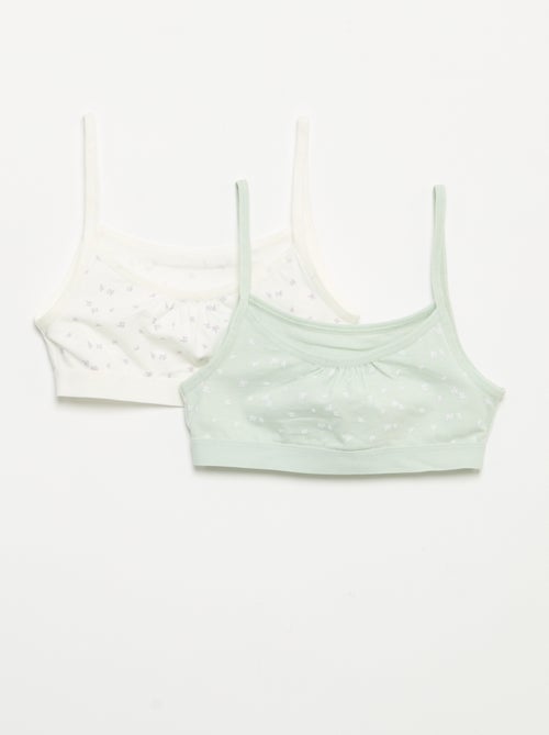 Reggiseni sportivi con spalline sottili in jersey - Set di 2 - Kiabi
