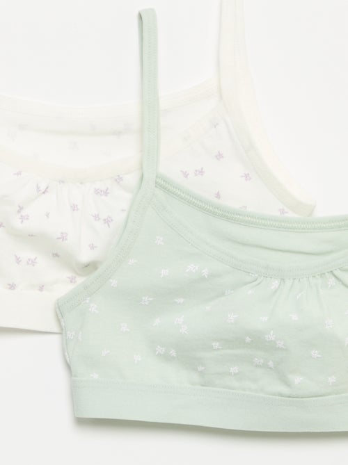 Reggiseni sportivi con spalline sottili in jersey - Set di 2 - Kiabi