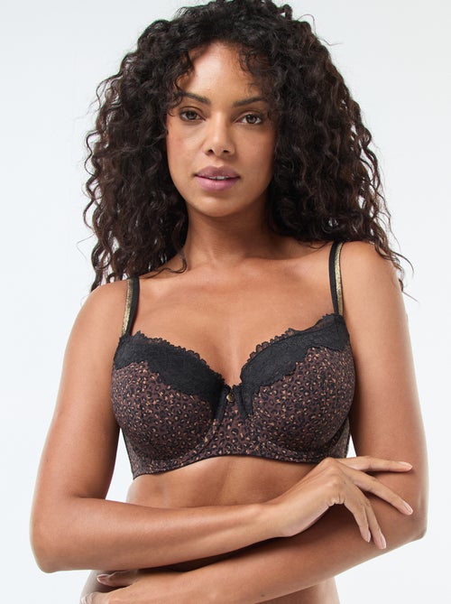 Reggiseno a balconcino avvolgente con stampa - Kiabi