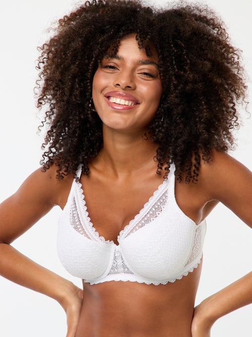 Reggiseno a balconcino avvolgente in pizzo - Kiabi