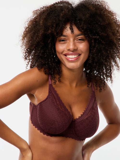 Reggiseno a balconcino avvolgente in pizzo - Kiabi