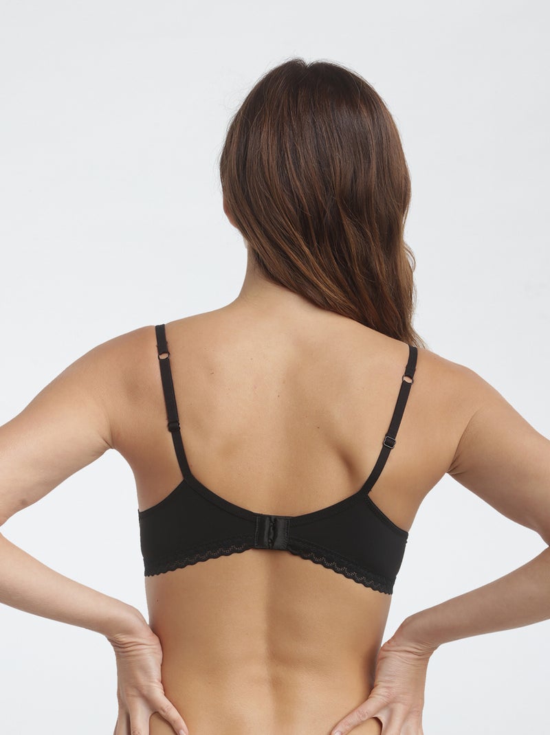 Reggiseno a balconcino Daily Micro Nero - Kiabi