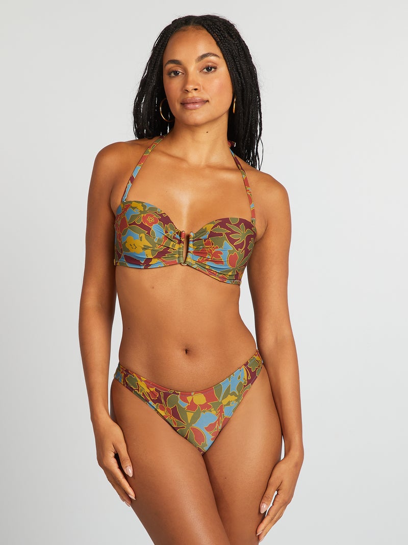 Reggiseno a balconcino floreale con coppe BLU - Kiabi