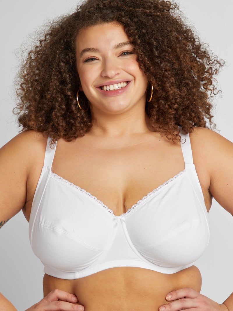 Reggiseno a balconcino in jersey bianco - Kiabi